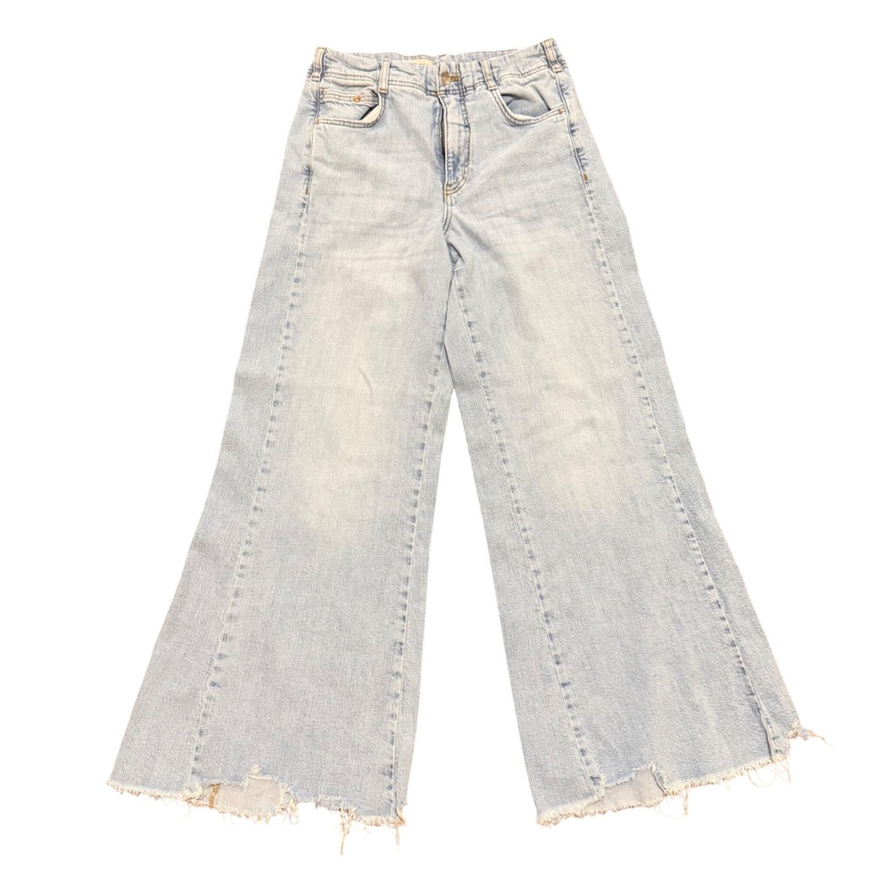 Pilcro Adi Mid Rise Wide Leg Jeans Women 28